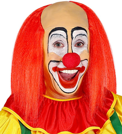 "CLOWNGLATZE MIT ROTEN HAAREN"