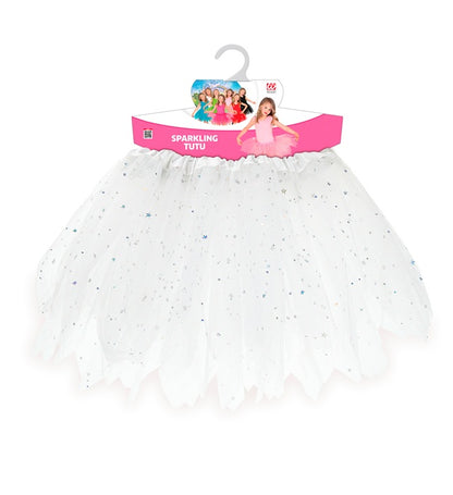 "WEIßER GLITZERNDER TUTU" 30 cm