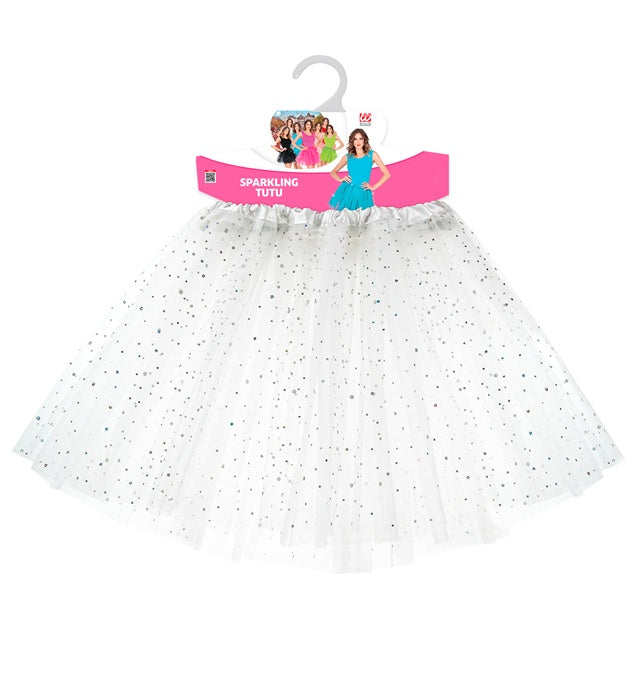"WEIßER GLITZERNDER TUTU" 40 cm