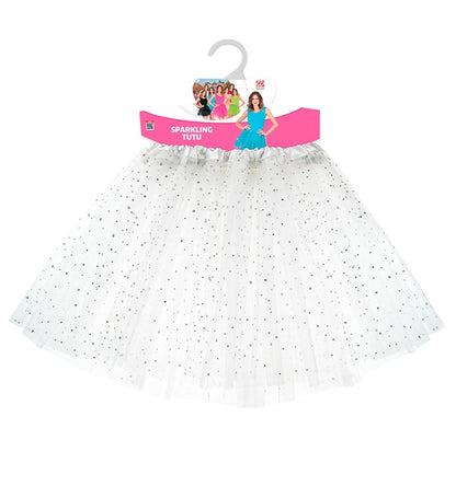 "WEIßER GLITZERNDER TUTU" 40 cm