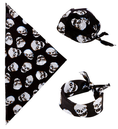 "SKULLS BANDANA" 55x55 cm - 100% Baumwolle