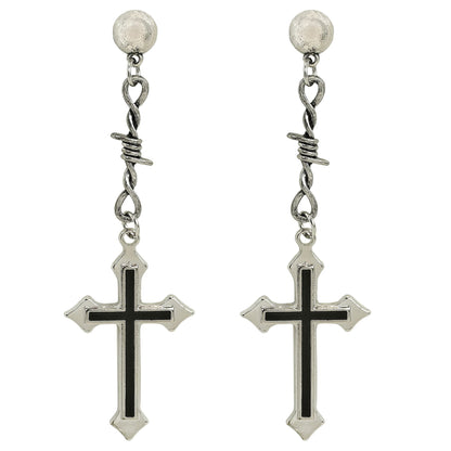 Schwarze Kreuz-Ohrringe von Widmann – Produktansicht