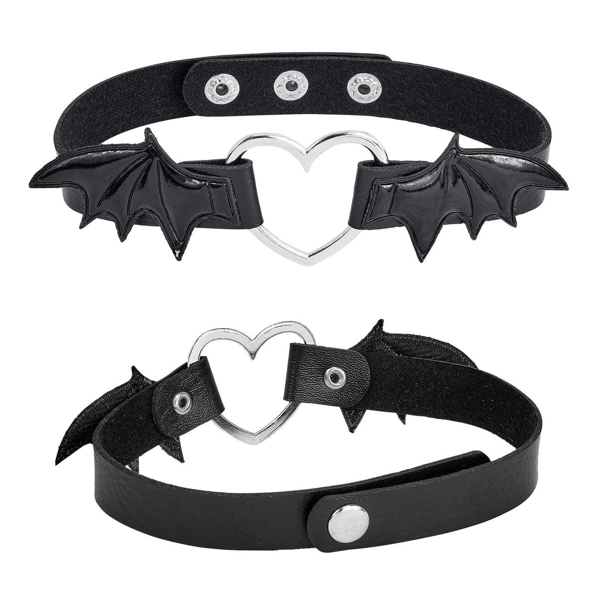 "HALSBAND HERZ MIT FLEDERMAUSFLÜGELN"