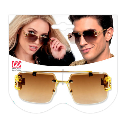 "BRILLE ANIMALIER GOLDEN MIT BRAUNEN GLÄSERN"