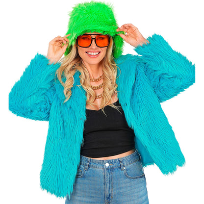 "TÜRKISE DAMEN PLÜSCHJACKE"