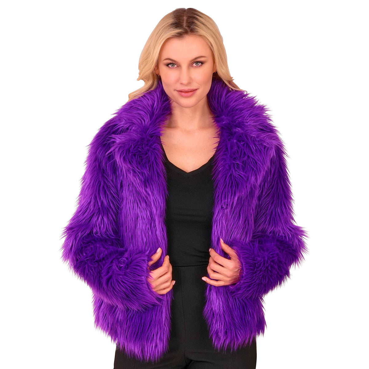 "VIOLETTE DAMEN PLÜSCHJACKE"