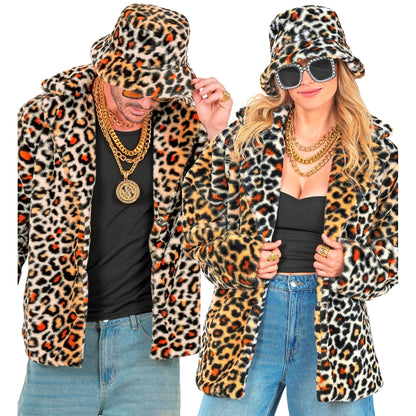 "ANIMALIER LEOPARDENMUSTER PLÜSCHJACKE"