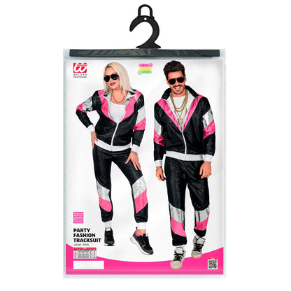 "80er JAHRE LEDERLOOK TRAININGSANZUG" (Oberteil, Hose)