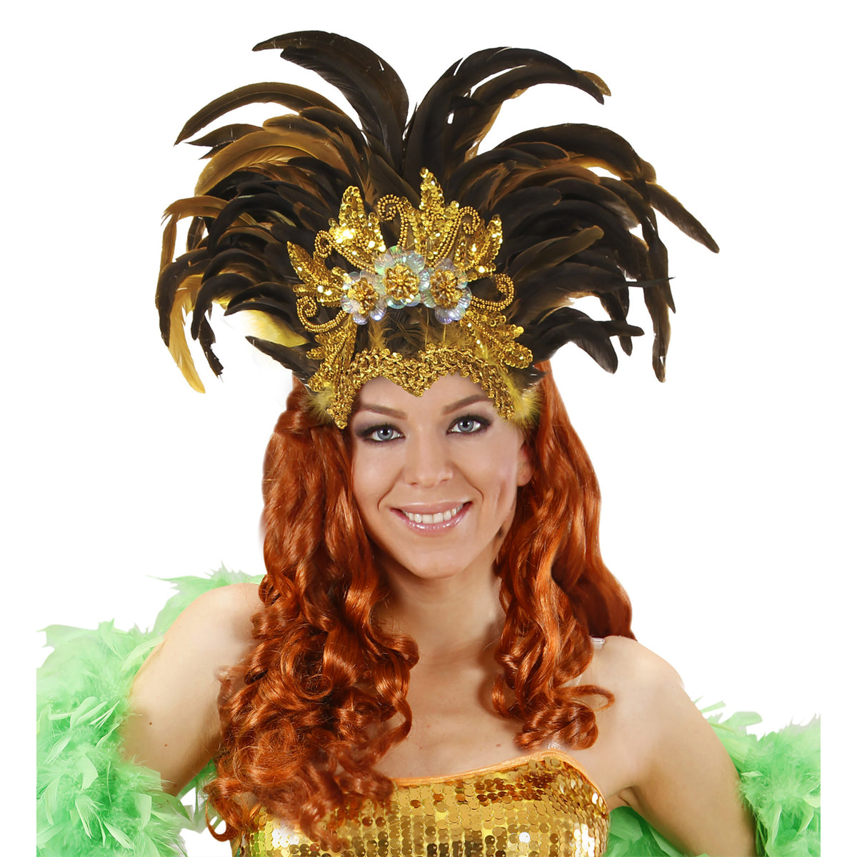 Widmann Federschmuck Inka Show mit Federn – Seitenansicht