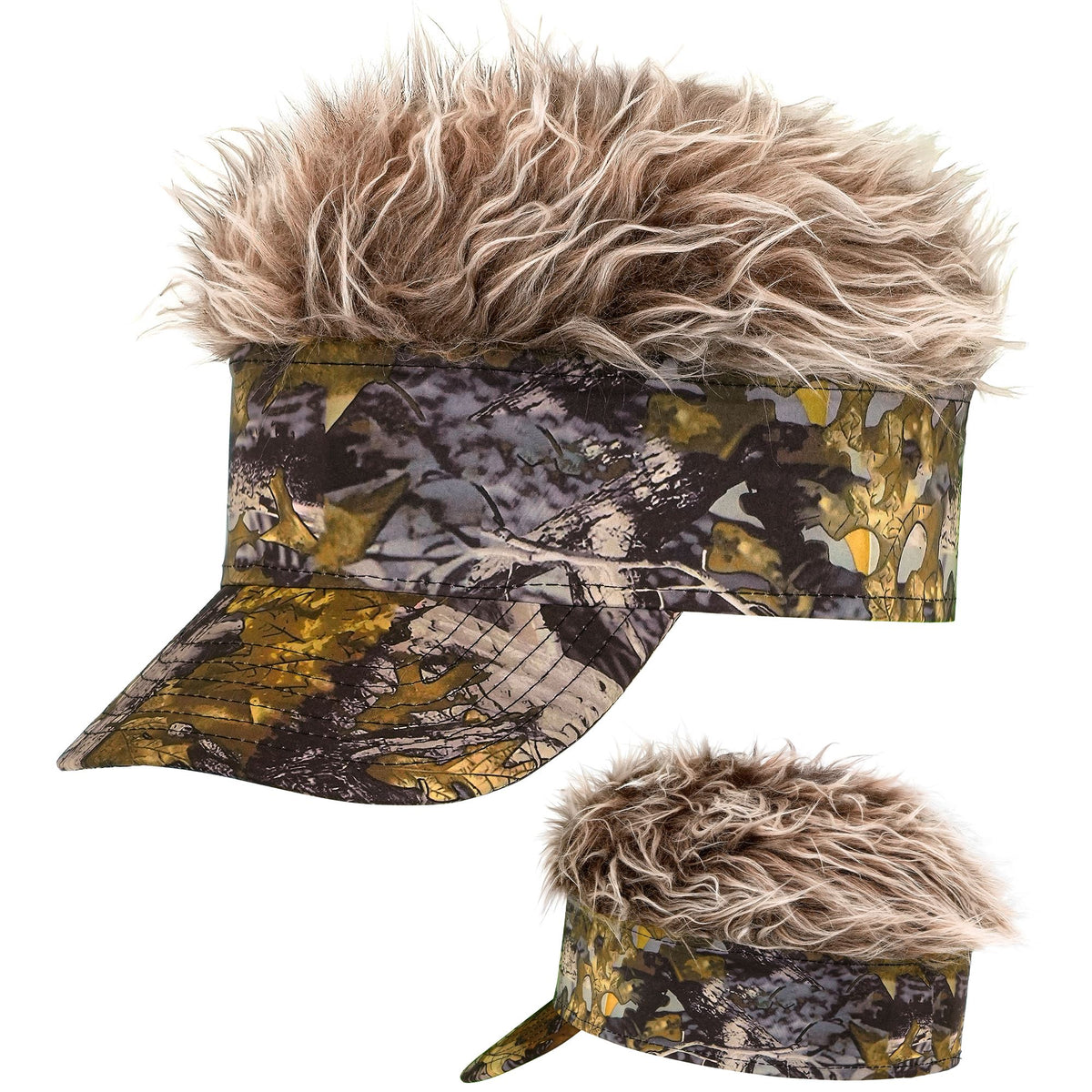 "CAMOUFLAGE SCHIRMMÜTZE MIT PLÜSCHHAAREN"