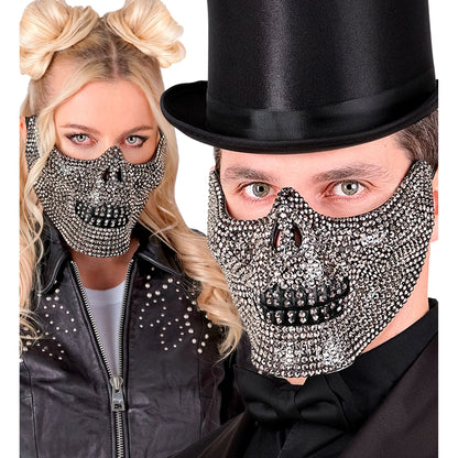 "STRASS TOTENKOPFMASKE"