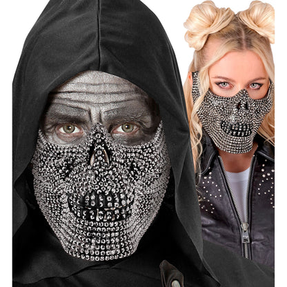 "STRASS TOTENKOPFMASKE"