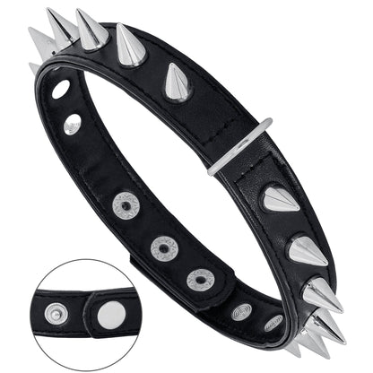 Schwarzes Halsband mit Nieten von Widmann – Produktansicht