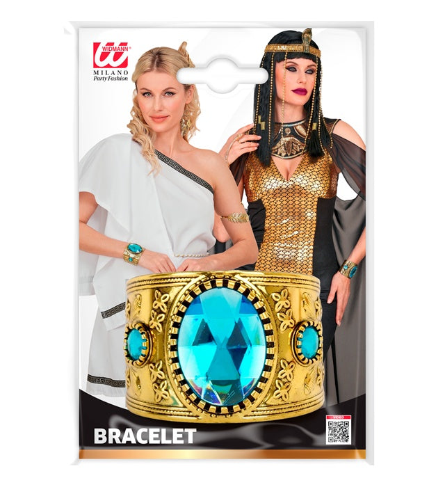 "GOLDENES ARMBAND MIT BLAUEM EDELSTEIN"