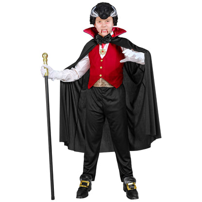 "VAMPIR" (Weste, Kummerbund, Fliege, Kette mit Medaillon, Handschuhe, Umhang)