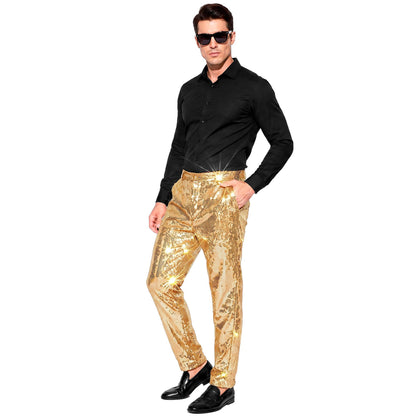 "PARTY FASHION HOSE" (Paillettenhose gold)