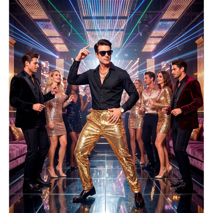 "PARTY FASHION HOSE" (Paillettenhose gold)