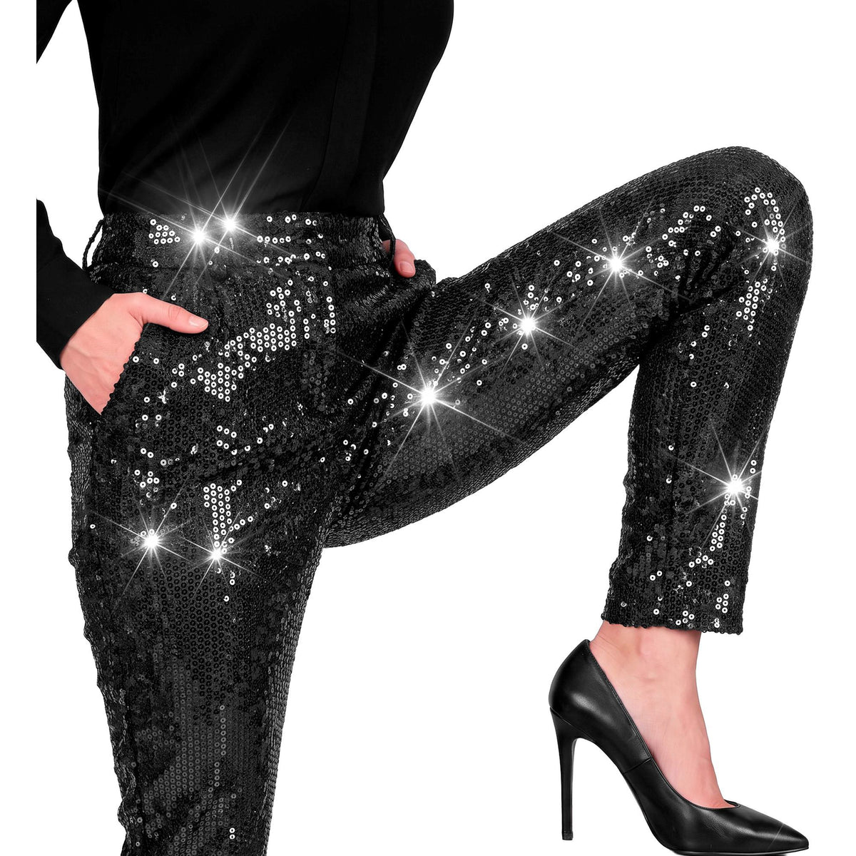 "PARTY FASHION HOSE" (Paillettenhose schwarz)