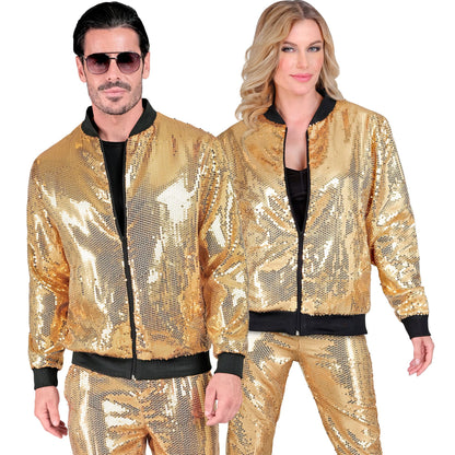 "PARTY FASHION BOMBERJACKE" (Pailletten Bomberjacke gold)