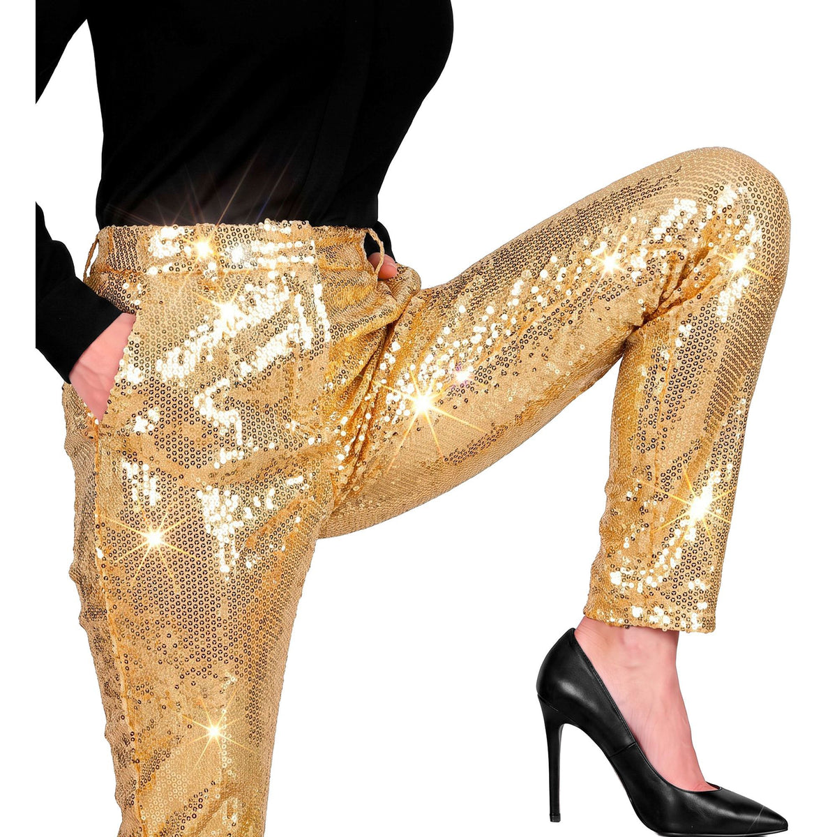 "PARTY FASHION HOSE" (Paillettenhose gold)