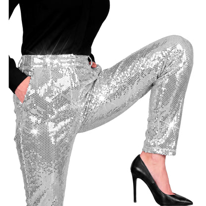 Silberne Paillettenhose – Glänzendes Highlight für Fasnacht & Mottoparty