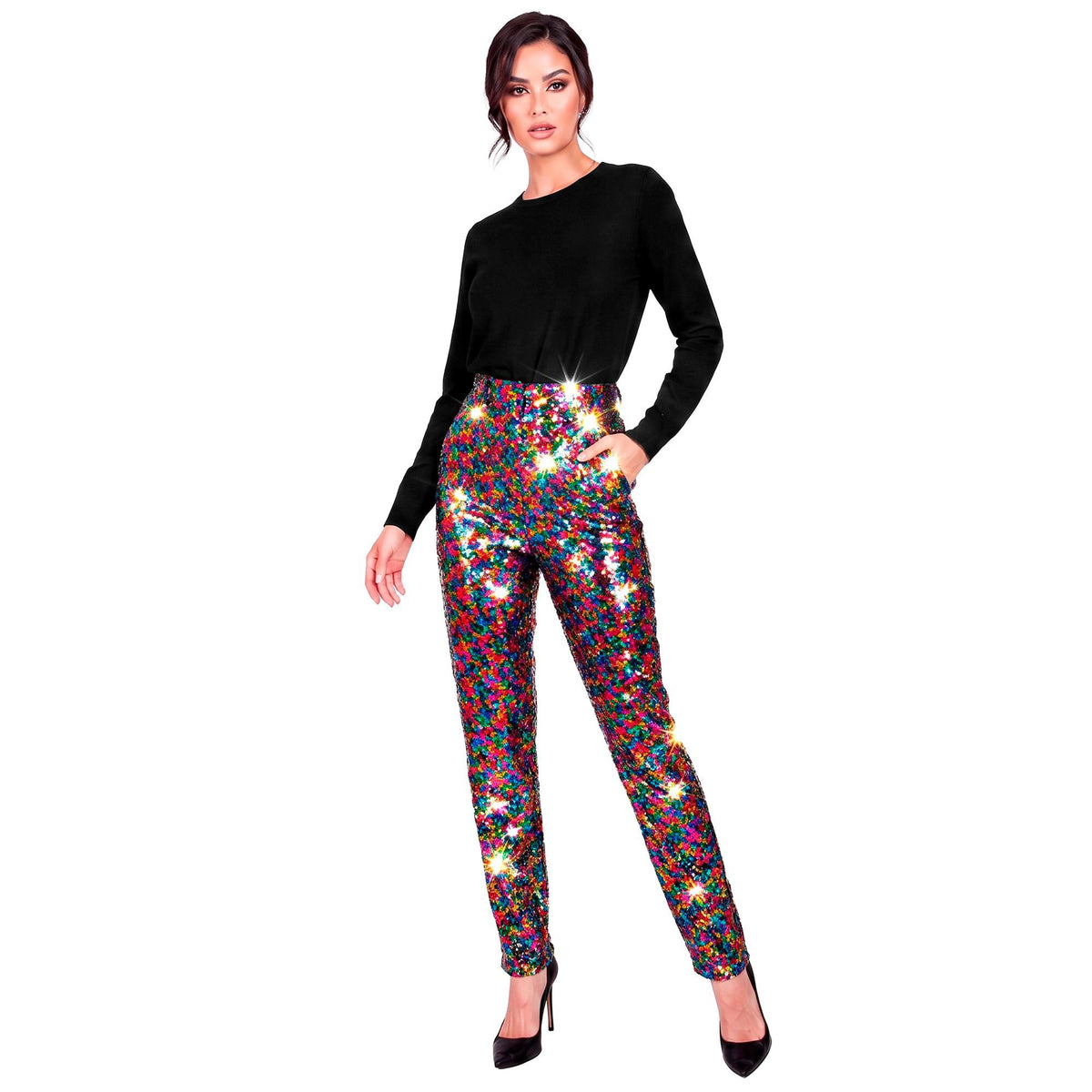 "PARTY FASHION HOSE" (Paillettenhose bunt)