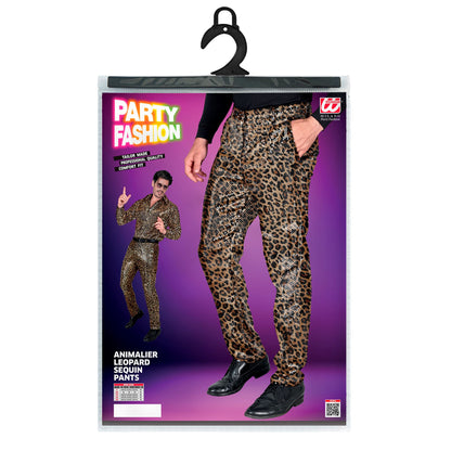 Widmann Paillettenhose im Leopardenmuster für Fasnacht und Mottopartys