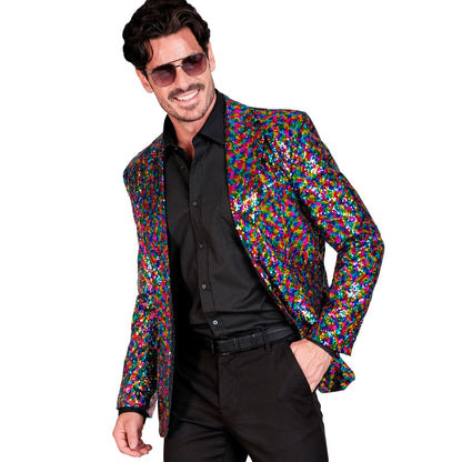 "PARTY FASHION JACKETT" (Pailletten Jackett bunt)