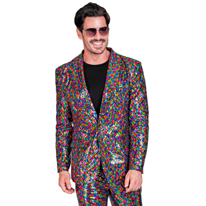 "PARTY FASHION JACKETT" (Pailletten Jackett bunt)