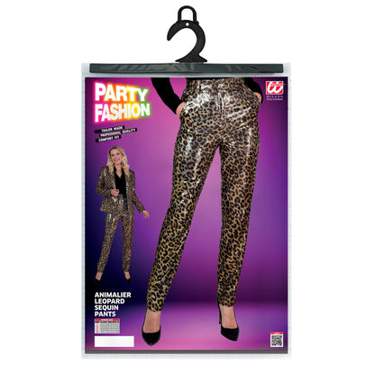 "PARTY FASHION HOSE" (Paillettenhose in Leopardenmuster)