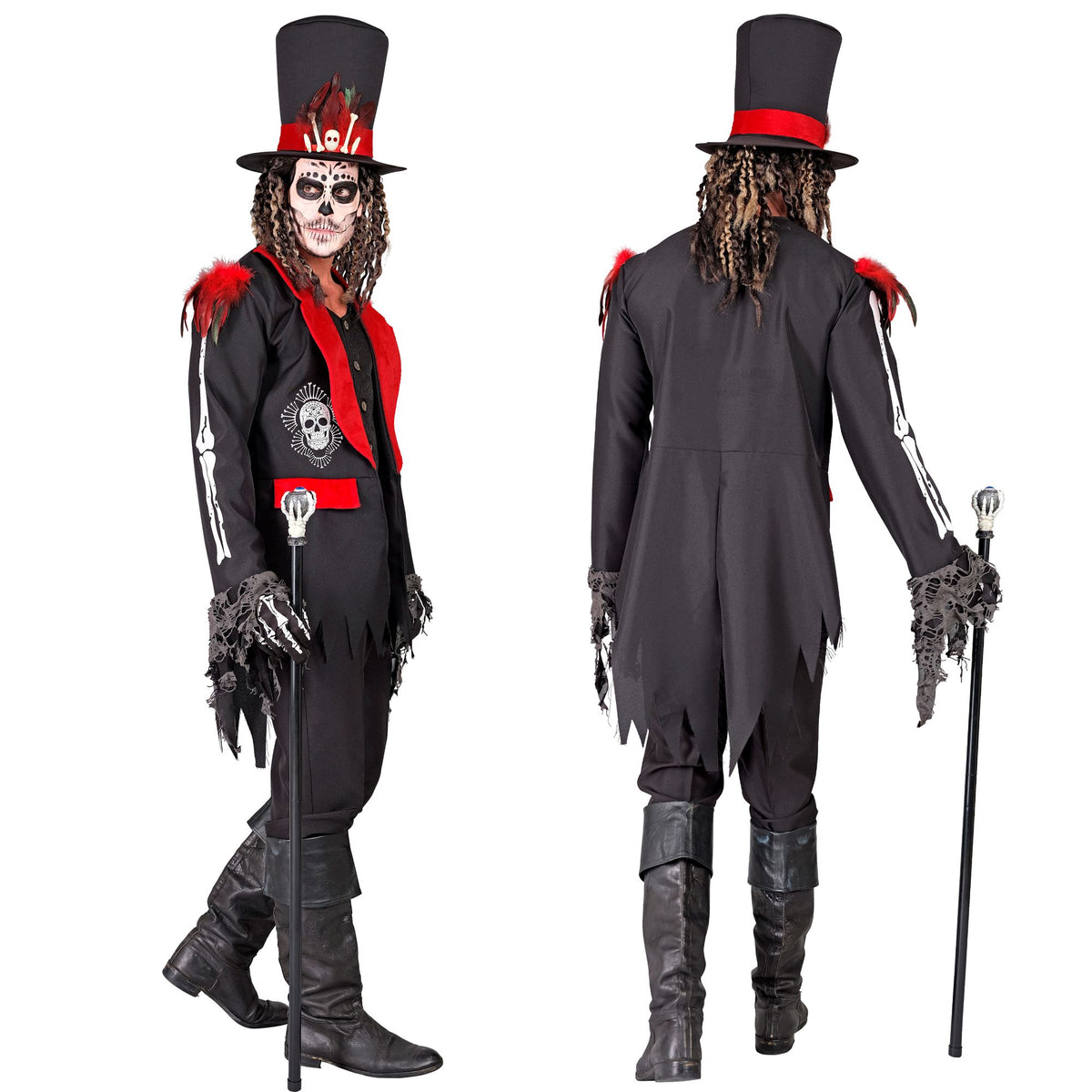 "DIA DE LOS MUERTOS" (Jacke mit Weste, Hut)
