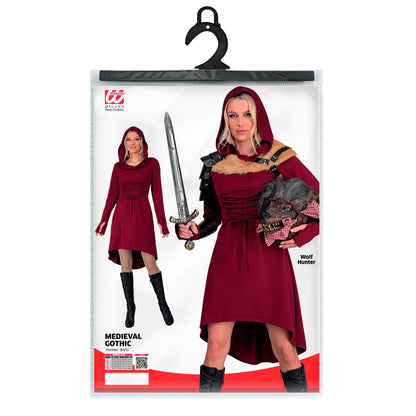 "MITTELALTER / GOTHIKKLEID ZUM SCHNÜREN" (Kleid mit Kapuze)