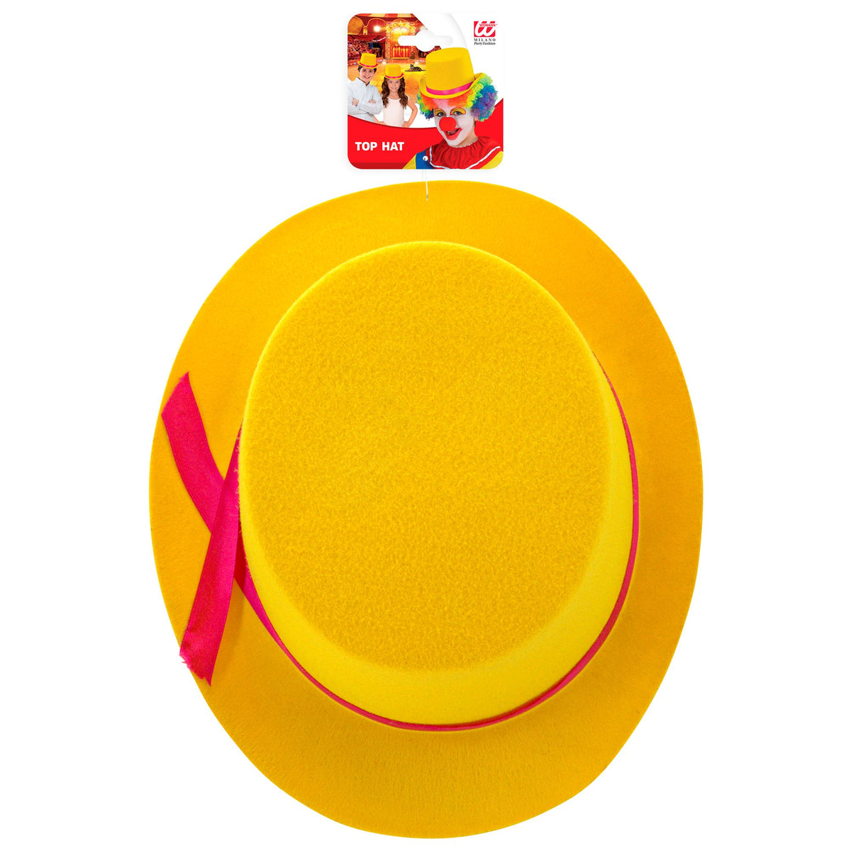 "GELBE ZYLINDER AUS FILZ" 11 cm - Kindergröße