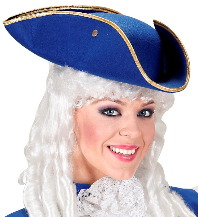"DREISPITZHUT BLAU" aus Filz