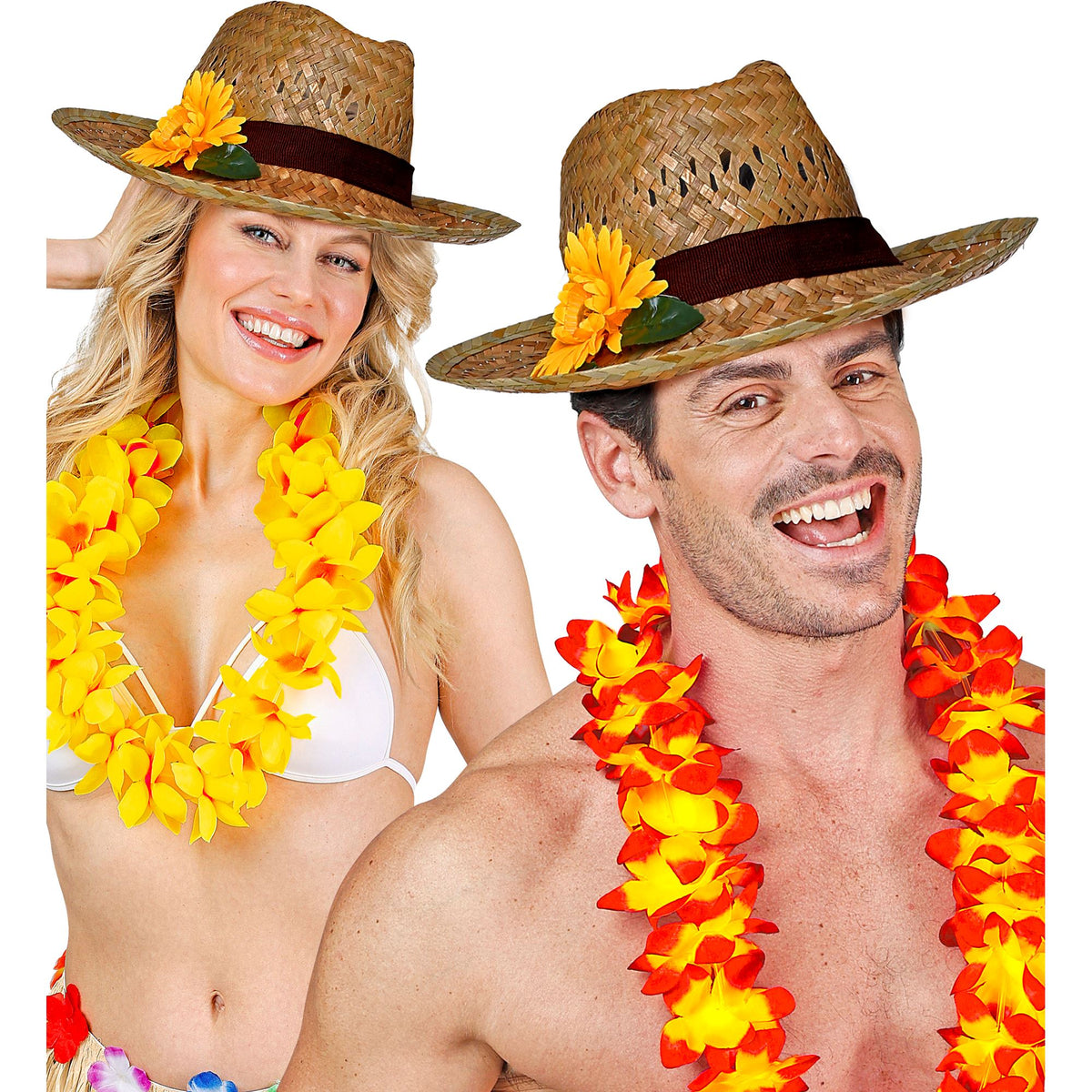 "FARMERHUT MIT SONNENBLUME" aus Stroh