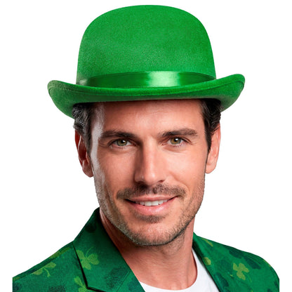 Widmann grüne Melone aus Samt für St. Patrick's Day – Rückansicht