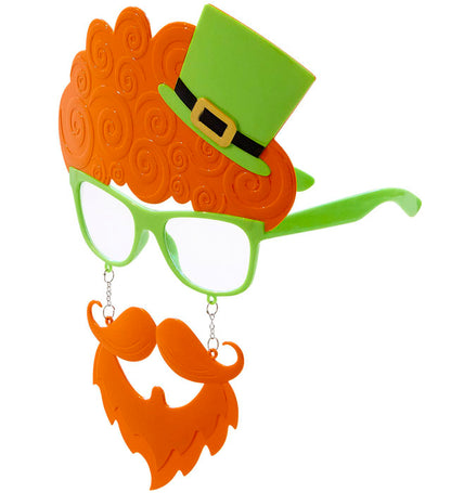 "BRILLE ST. PATRICK'S DAY MIT BRILLE UND SCHNAUZBART"