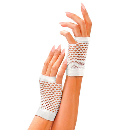 Widmann weisse fingerlose Netzhandschuhe im Netzdesign – Produktansicht