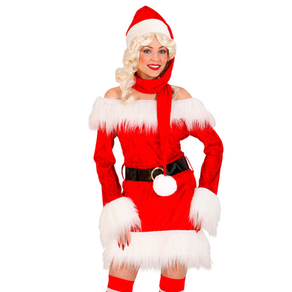 "WEIHNACHTSMANNMÜTZE EXTRA LANG" aus Samt - 150 cm