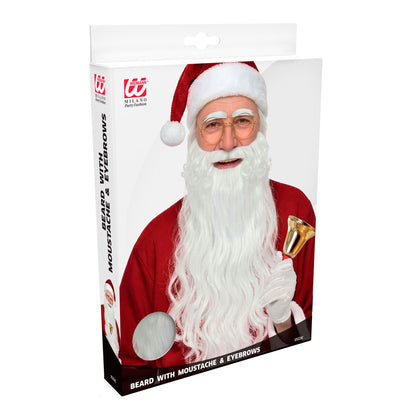 "LUXUS WEIHNACHTSMANN BART MIT SCHNURRBART UND AUGENBRAUEN"