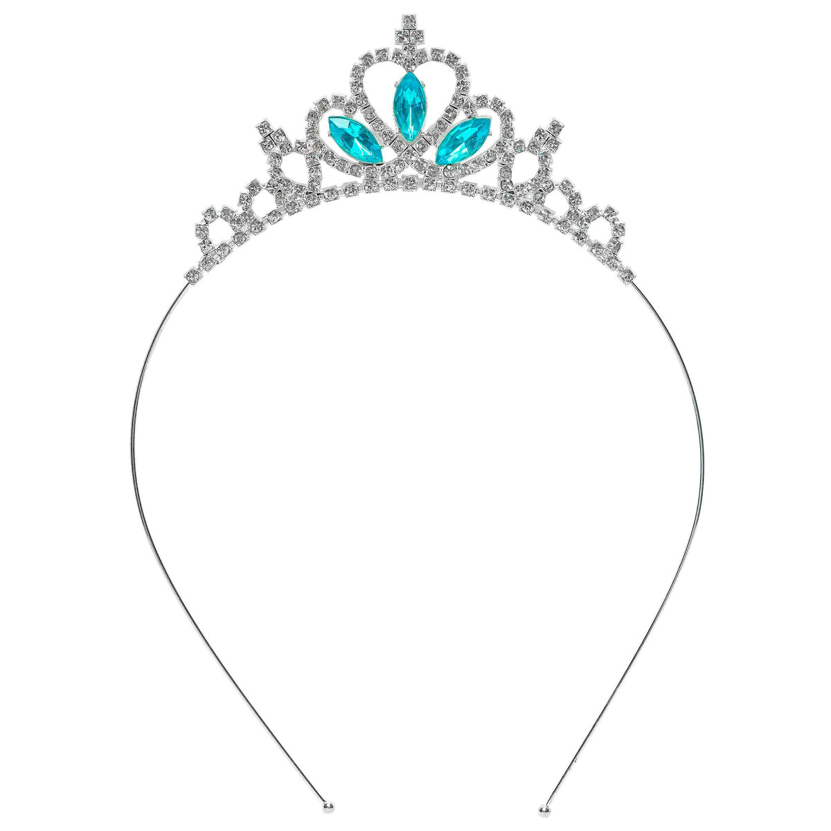 "STRASS TIARA / DIADEM MIT BLAUEN EDELSTEINEN" in Kindergröße