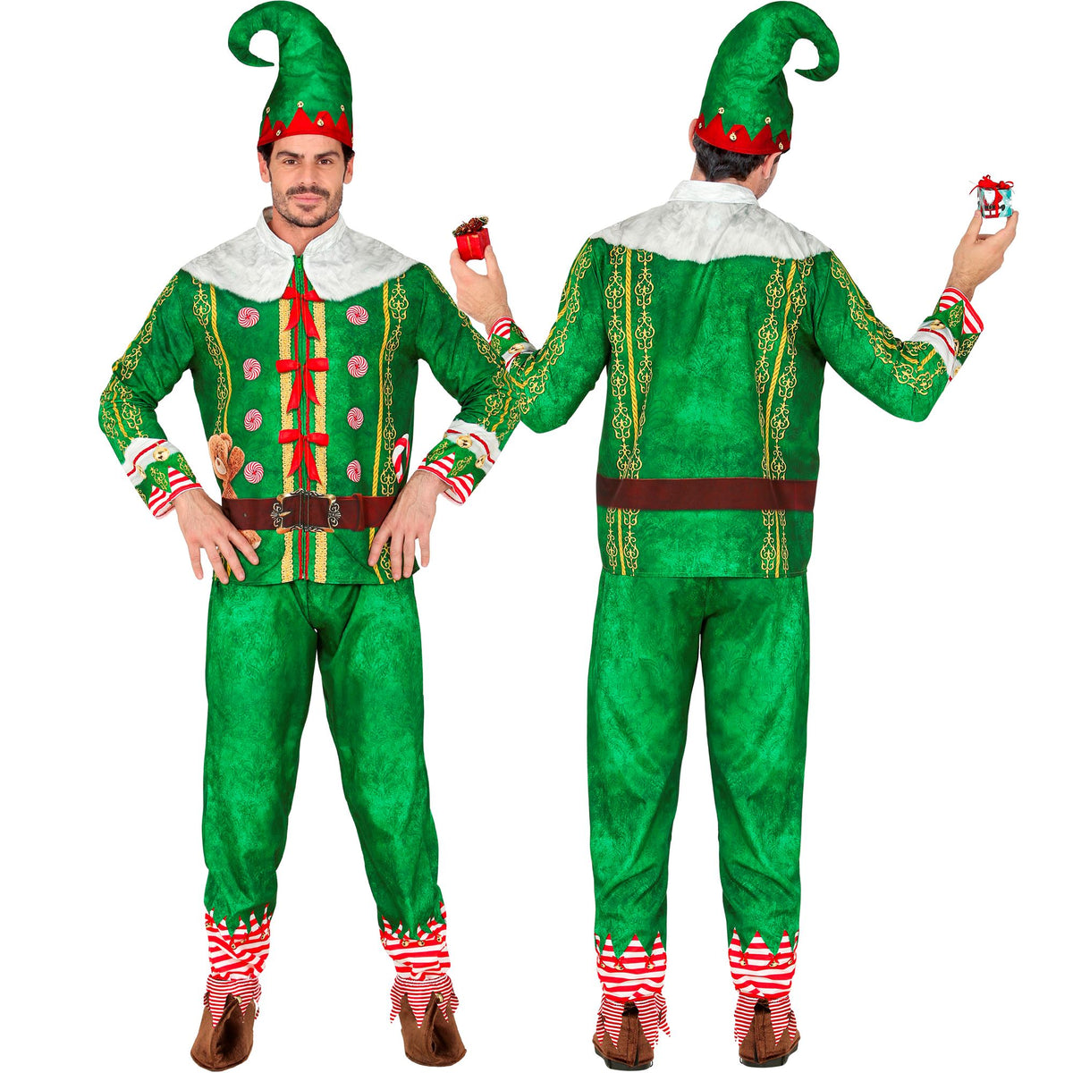 "ELF - SANTAS KLEINE HELFER FAST COSTUME" (Oberteil, Hose, Mütze)