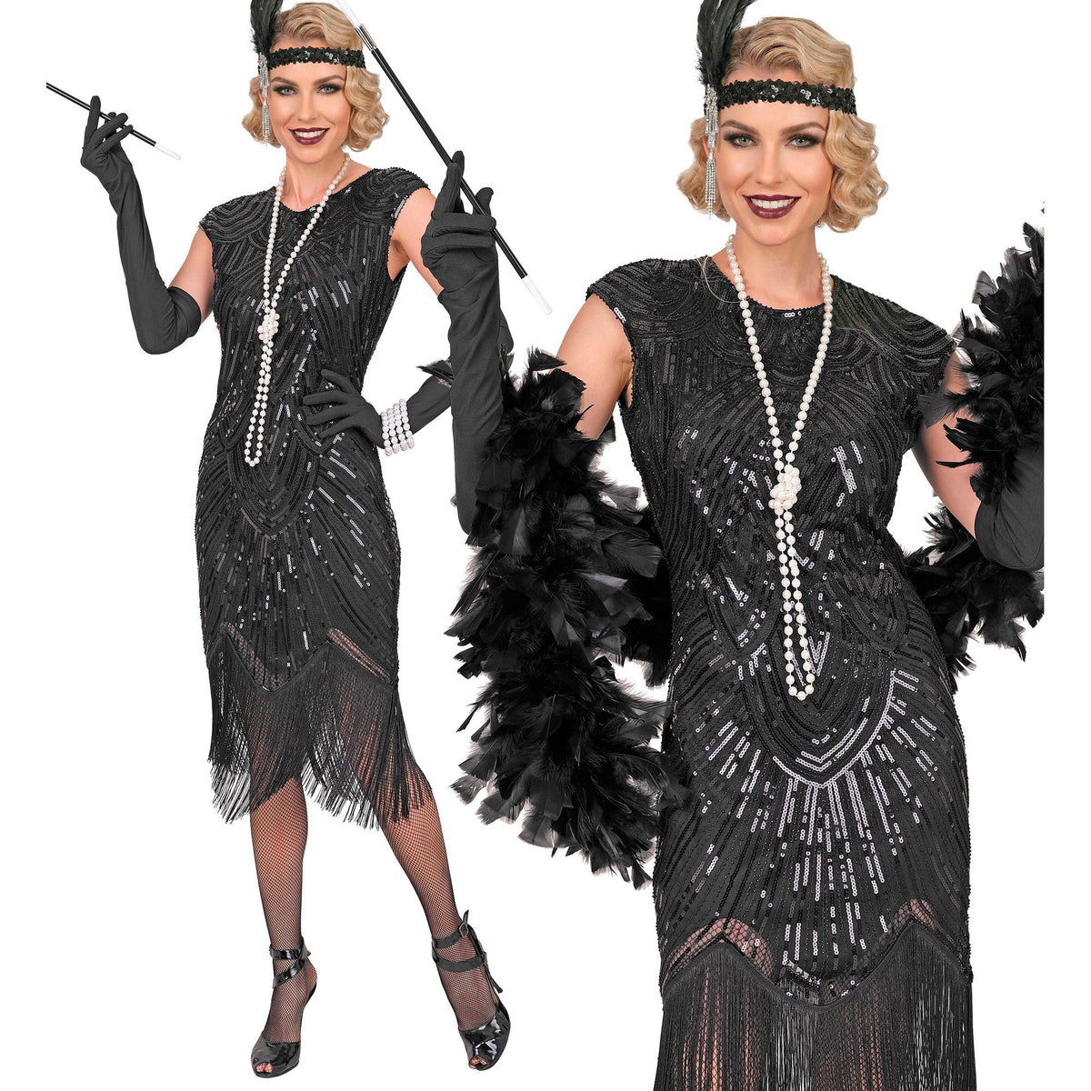 "20er JAHRE GATSBY FLAPPER" (Kleid) - schwarz