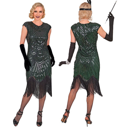 "20er JAHRE GATSBY FLAPPER" (Kleid) - grün