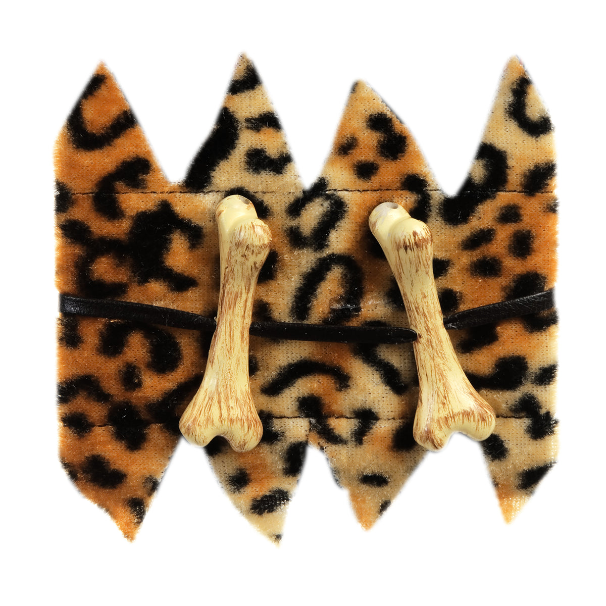 "KNOCHENARMBAND MIT LEOPARDENMUSTER"