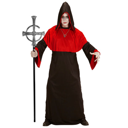 "ZERLEGBARER PRIESTERSTAB SCHWARZE MESSE" 145 cm
