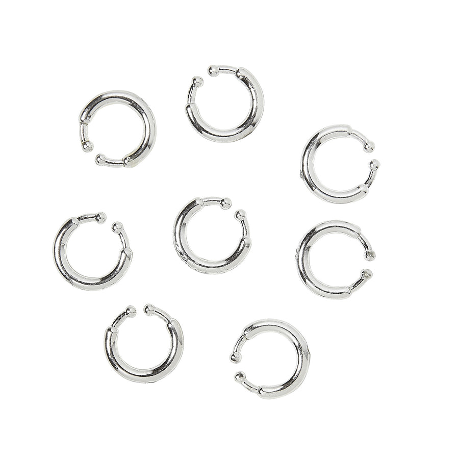 Widmann 8er-Set Clip-Piercings in Silber – Detailansicht