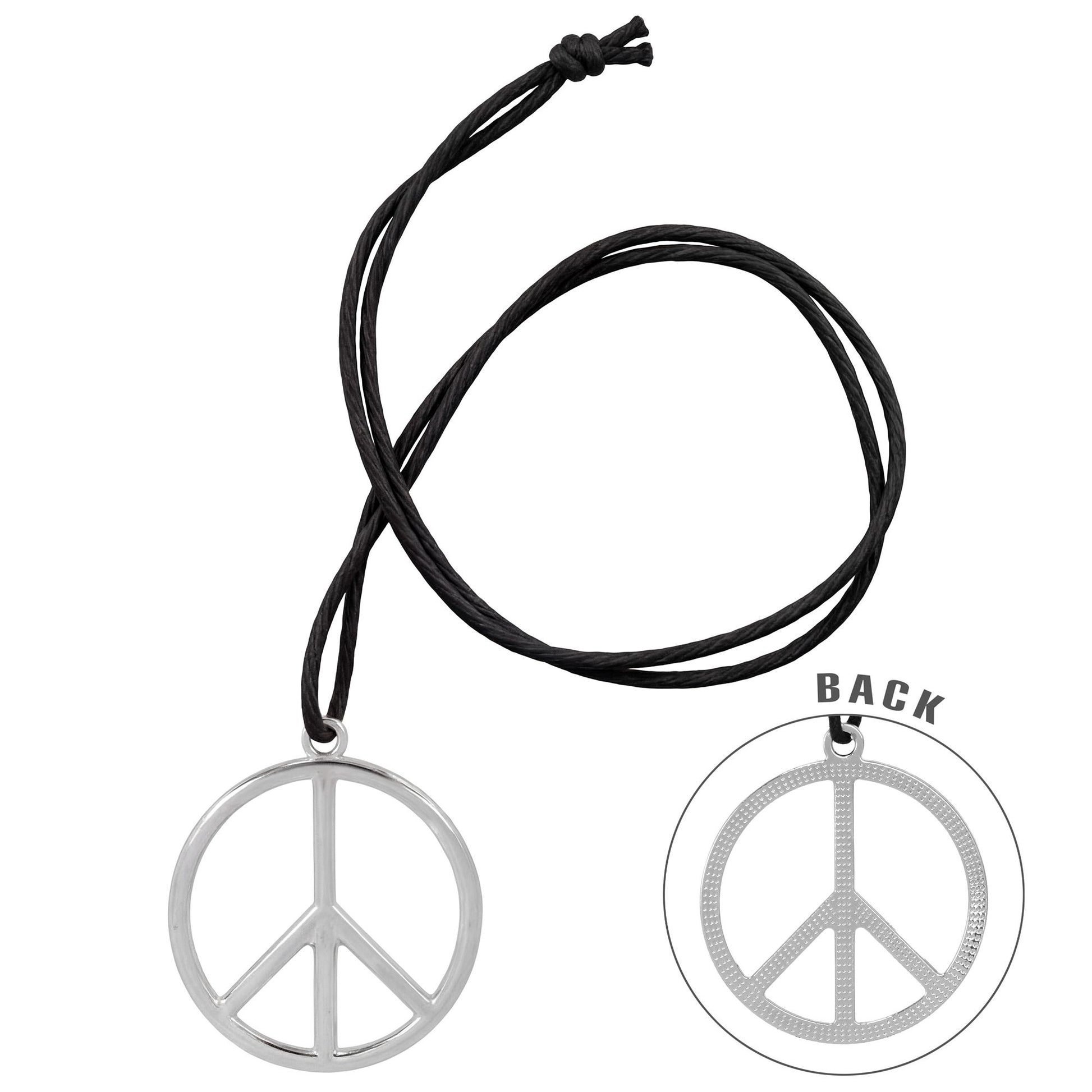 Widmann Peace-Zeichen-Halskette silberfarben 60 cm – Detailansicht