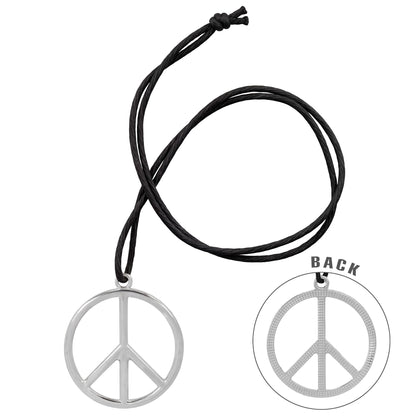 Widmann Peace-Zeichen-Halskette silberfarben 60 cm – Detailansicht