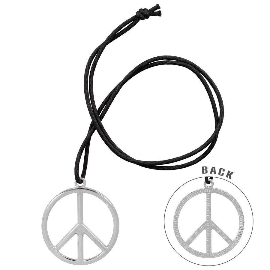 Widmann Peace-Zeichen-Halskette silberfarben 60 cm – Detailansicht